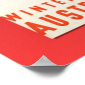 ヴィンテージスキーポスター、冬inオーストリア ポスター (角)