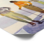 ヴィンテージスキーポスター、山のスキーヤー ポスター (角)