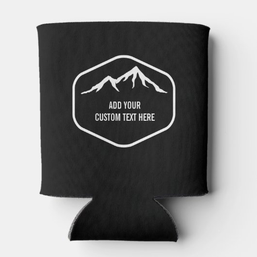 ヴィンテージスキーマウンカスタムテン文字両サイドブラック 缶クーラー (裏面)