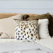 ヴィンテージスキーヤーアート、冬の風景画 クッション