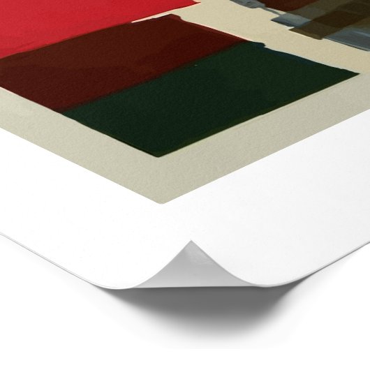 ヴィンテージスキーユングフラウスイス旅行ポスターアート ポスター (角)