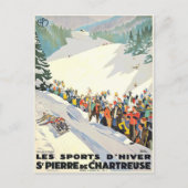 ヴィンテージスキーリゾートハガキ – スイス ポストカード (正面)