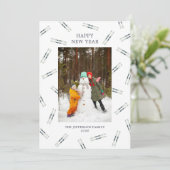 ヴィンテージスキー写真ホリデーカード シーズンカード (スタンド正面)