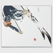 ヴィンテージスキー・ウィンタースポーツ・ドイツ旅行 ラッピングペーパー (フラット)