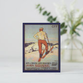 ヴィンテージスキー、セントクロワレラッセジュラ・スイセ ポストカード (スタンド正面)