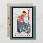 ヴィンテージスキーinオーストリアはがき ポストカード (正面/裏面)