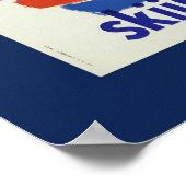 ヴィンテージスキーinフランス旅行ポスター ポスター (角)