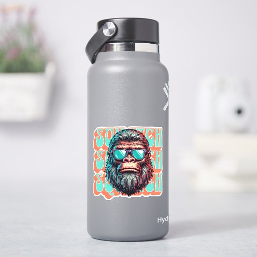 ヴィンテージスクアッチレトロスタイル漫画アーポップ・アートのト シール (HydroFlask)