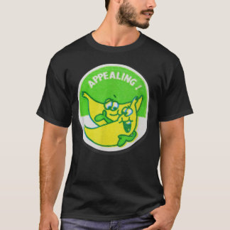 ヴィンテージスクラッチとスニフのステッカーBanana香りアプリ Tシャツ