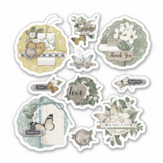 ヴィンテージスクラップカスタマイズ シール (正面)