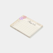 ヴィンテージスクラップブックのフローラ(行とチェックボックスあり) ポストイット (アングル)