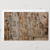 ヴィンテージスクラップブックア絵を描ートジャーナル 便箋 (正面/裏面)