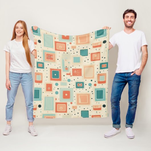 ヴィンテージスクラップブックパターン(2) フリースブランケット (インサイチュ)