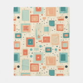 ヴィンテージスクラップブックパターン(2) フリースブランケット (正面)