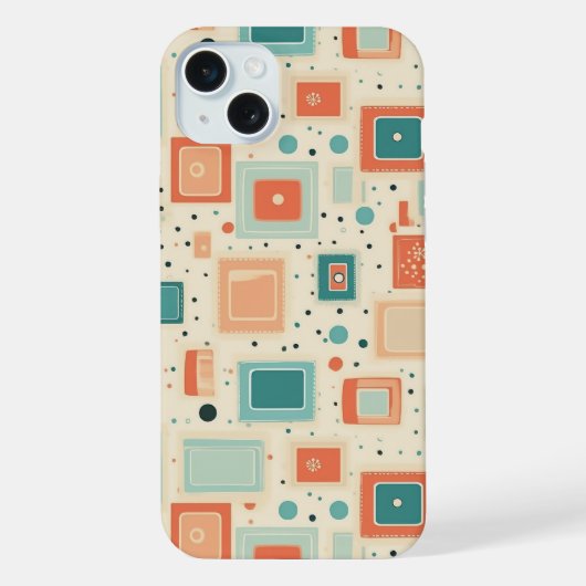 ヴィンテージスクラップブックパターン (2) iPhoneケース (裏面)