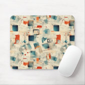 ヴィンテージスクラップブックパターン(3) マウスパッド (マウス)
