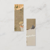 ヴィンテージスクラップブックフラワーズテーマミニブックブックカード コーリングカード (正面/裏面)