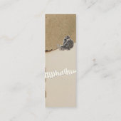 ヴィンテージスクラップブックフラワーズテーマミニブックブックカード コーリングカード (裏面)