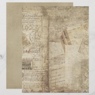 ヴィンテージスクラップブック紙ジャーナリング工芸紙