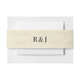 ヴィンテージスクラップブック結婚式招待状ベリーバンド 招待状ベリーバンド