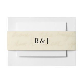 ヴィンテージスクラップブック結婚式招待状ベリーバンド 招待状ベリーバンド