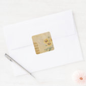 ヴィンテージスクラップブック飾り熟成封筒 スクエアシール (封筒)