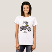 ヴィンテージスクランブラークラシックバイク – Dirt Bike e Tシャツ (正面フル)
