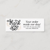 ヴィンテージスクリカスタムプトのサンキューカード スキニー名刺 (正面)