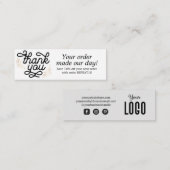 ヴィンテージスクリカスタムプトのサンキューカード スキニー名刺 (正面/裏面)