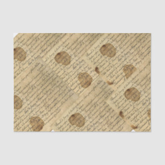 ヴィンテージスクリプトの手書き分離コラージュ 薄葉紙