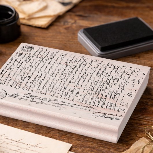 ヴィンテージスクリプトの背景 ラバースタンプ