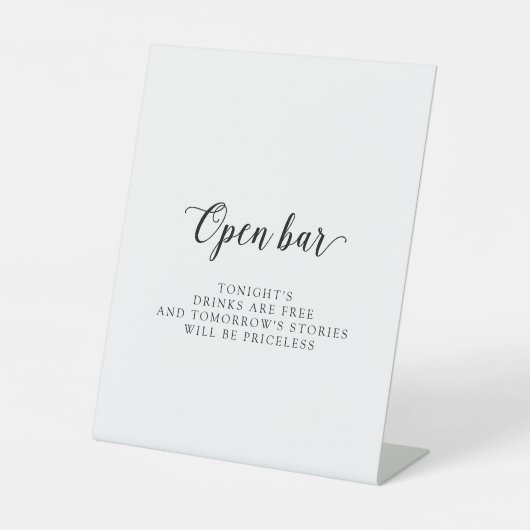 ヴィンテージスクリプトオープンバー 台座サイン (正面)