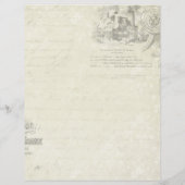 ヴィンテージスクリプトオールド紙エフェメラスクラップブック紙 (裏面)