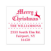 ヴィンテージスクリプトクリスマス差出人住所 セルフインキングスタンプ (デザイン)