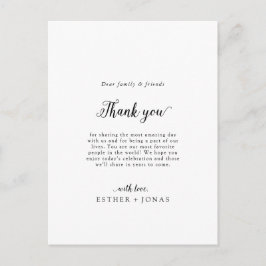 ヴィンテージスクリプトサンキュー披露宴カード ポストカード