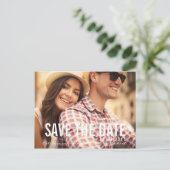 ヴィンテージスクリプトセーブ・ザ・デート案内はがき 案内ポストカード (スタンド正面)