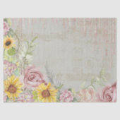 ヴィンテージスクリプトフローラアジサイ水の色セージ 薄葉紙 (正面)