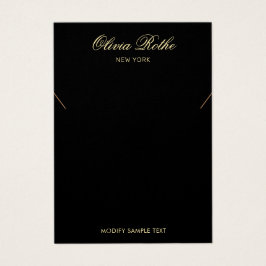 ヴィンテージスクリプトブラックネックレスディスプレイ