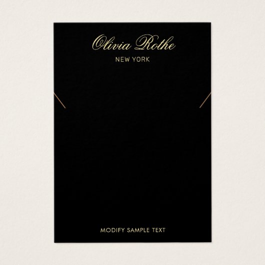 ヴィンテージスクリプトブラックネックレスディスプレイ (正面)