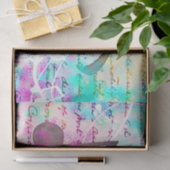 ヴィンテージスクリプトミュージックノートティッシュペーパー 薄葉紙 (ギフト)