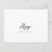 ヴィンテージスクリプトメニュー選択RSVPポストカード インビテーションポストカード (正面)