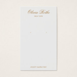 ヴィンテージスクリプトライトグレーイヤリングディスプレイ