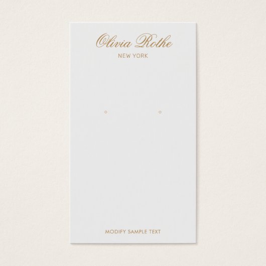 ヴィンテージスクリプトライトグレーイヤリングディスプレイ (正面)