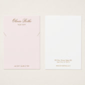 ヴィンテージスクリプトライトピンクネックレスディスプレイ (正面&裏面)