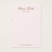 ヴィンテージスクリプトライトピンクネックレスディスプレイ (正面)