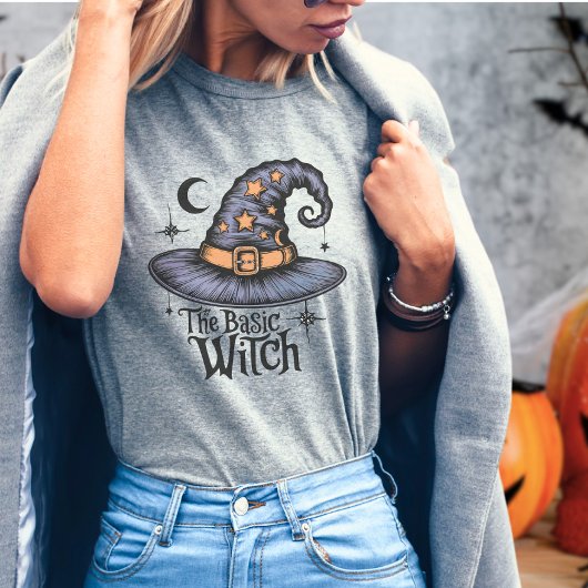 ヴィンテージスクリプト基本ウィッチハロウィーンの衣装の女性 Tシャツ