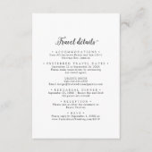 ヴィンテージスクリプト宛先ウェディングトラベル詳細 エンクロージャーカード (正面)