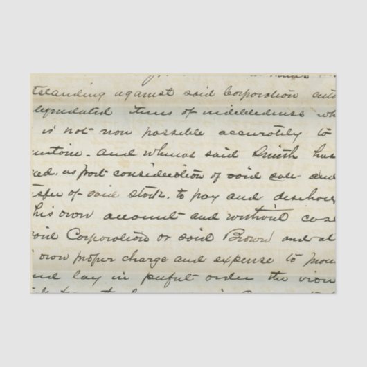 ヴィンテージスクリプト手書き文字 薄葉紙 (正面)