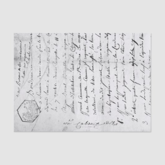 ヴィンテージスクリプト手書き 薄葉紙 (正面)