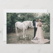 ヴィンテージスクリプト横向きライト写真 セーブザデート (正面)